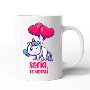 Cana personalizata cu nume - Te iubesc