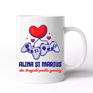 Cana personalizata cu nume - Din dragoste pentru gaming