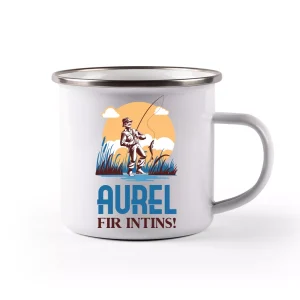 Cana emailata personalizata cu nume - Fir intins