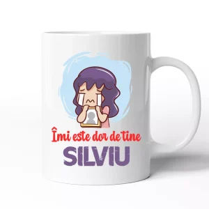 Cana personalizata cu nume - Imi este dor de tine