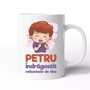 Cana personalizata cu nume - Indragostit nebuneste de tine