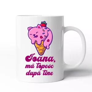 Cana personalizata cu nume - Ma topesc dupa tine