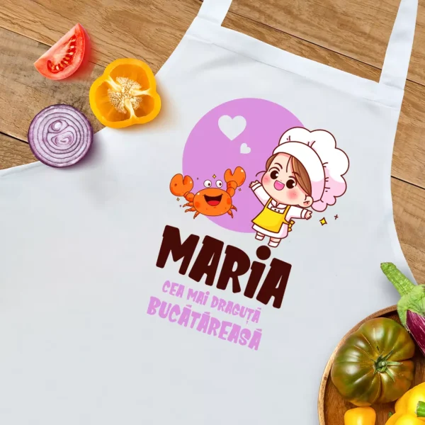 Sort personalizat cu nume - Cea mai draguta bucatareasa - imagine 2