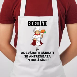 Sort personalizat cu nume - Adevaratii barbati se antreneaza in bucatarie