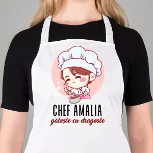 Sort personalizat cu nume - Chef gateste cu dragoste