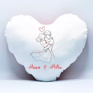 Perna in forma de inima personalizata cu nume - Indragostiti