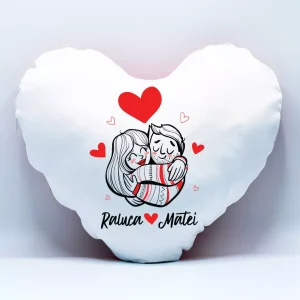 Perna in forma de inima personalizata cu nume - Indragostiti