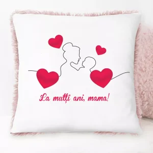 Perna cu blana roz personalizata - La multi ani mama