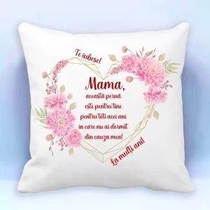 Perna personalizata cu mesaj pentru mama