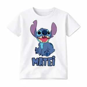 Tricou copii personalizat cu nume - Lilo si Stitch