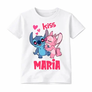 Tricou copii personalizat cu nume - Lilo si Stitch